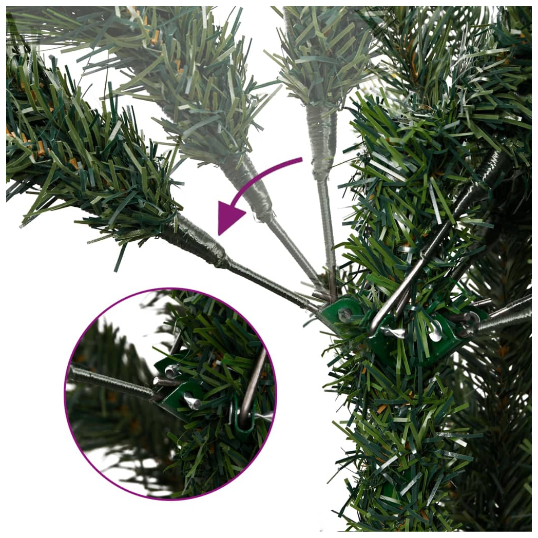 Artificial Hinged Christmas Tree with Flocked Snow 180 cm