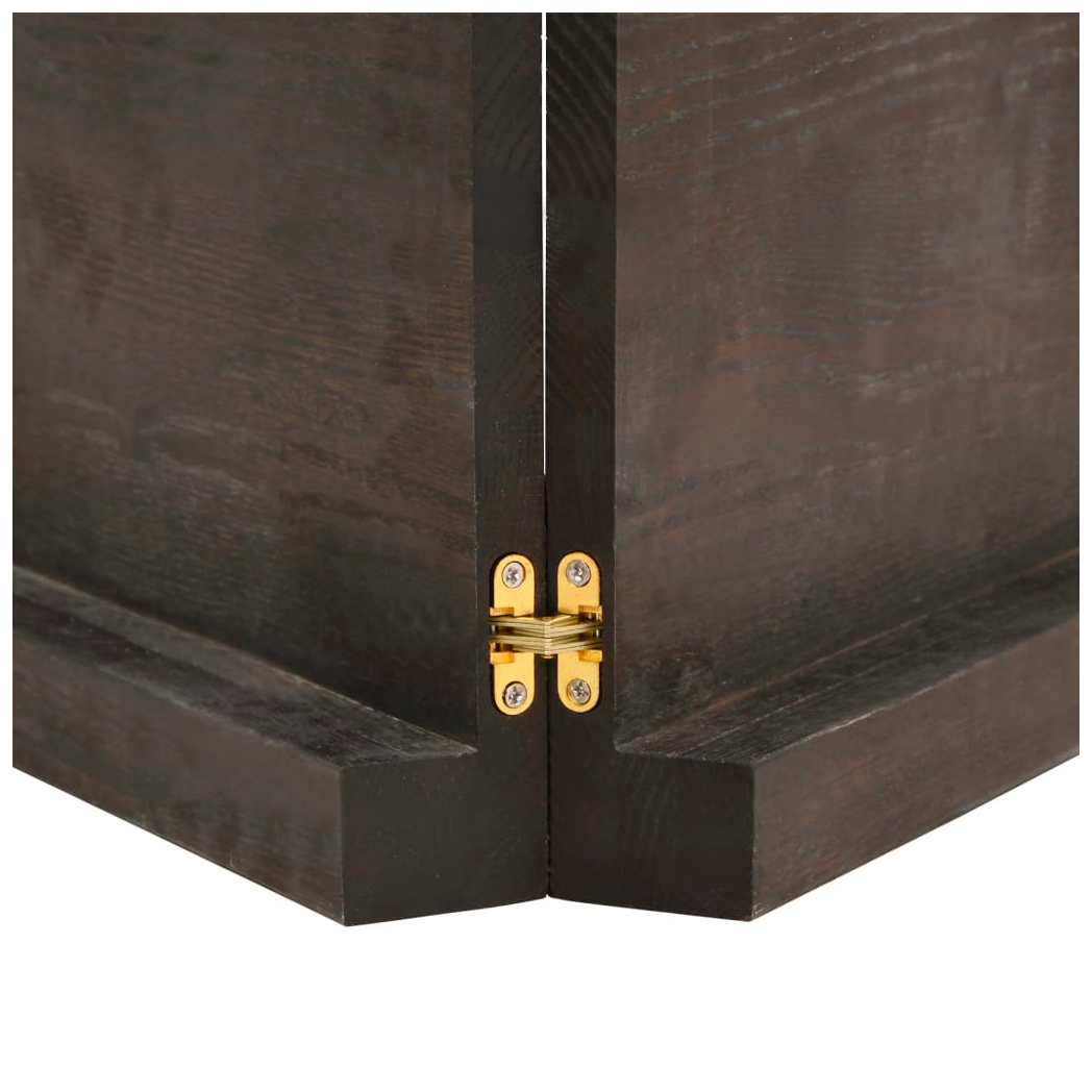 Table Top Dark Brown 200x50x(2-6) cm Treated Solid Wood Oak