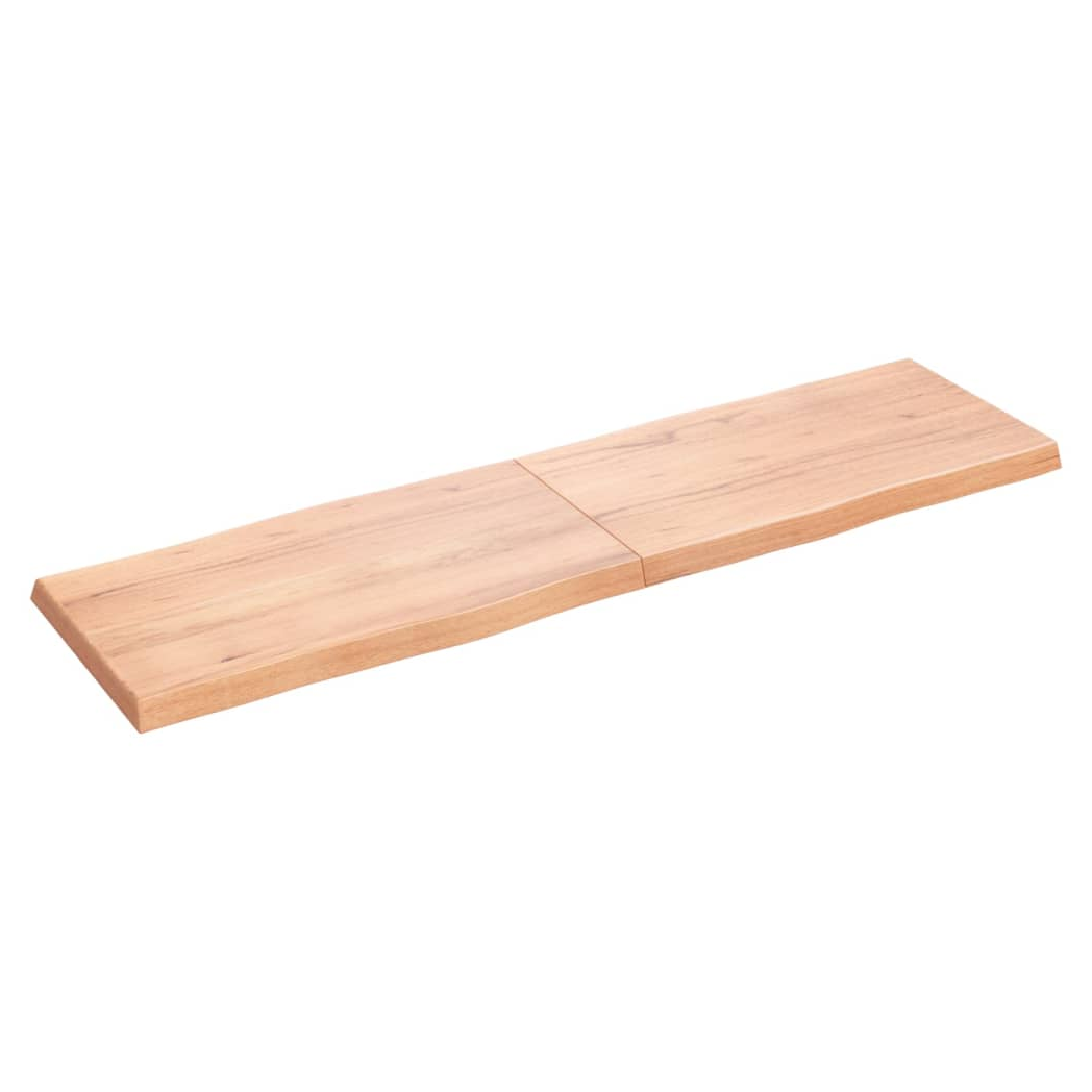 Table Top Light Brown 180x50x(2-6)cm Treated Solid Wood Live Edge