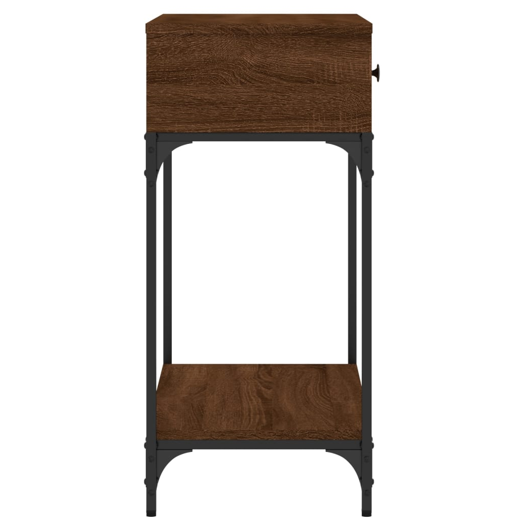 Console Table Brown Oak 75x34.5x75 cm Engineered Wood