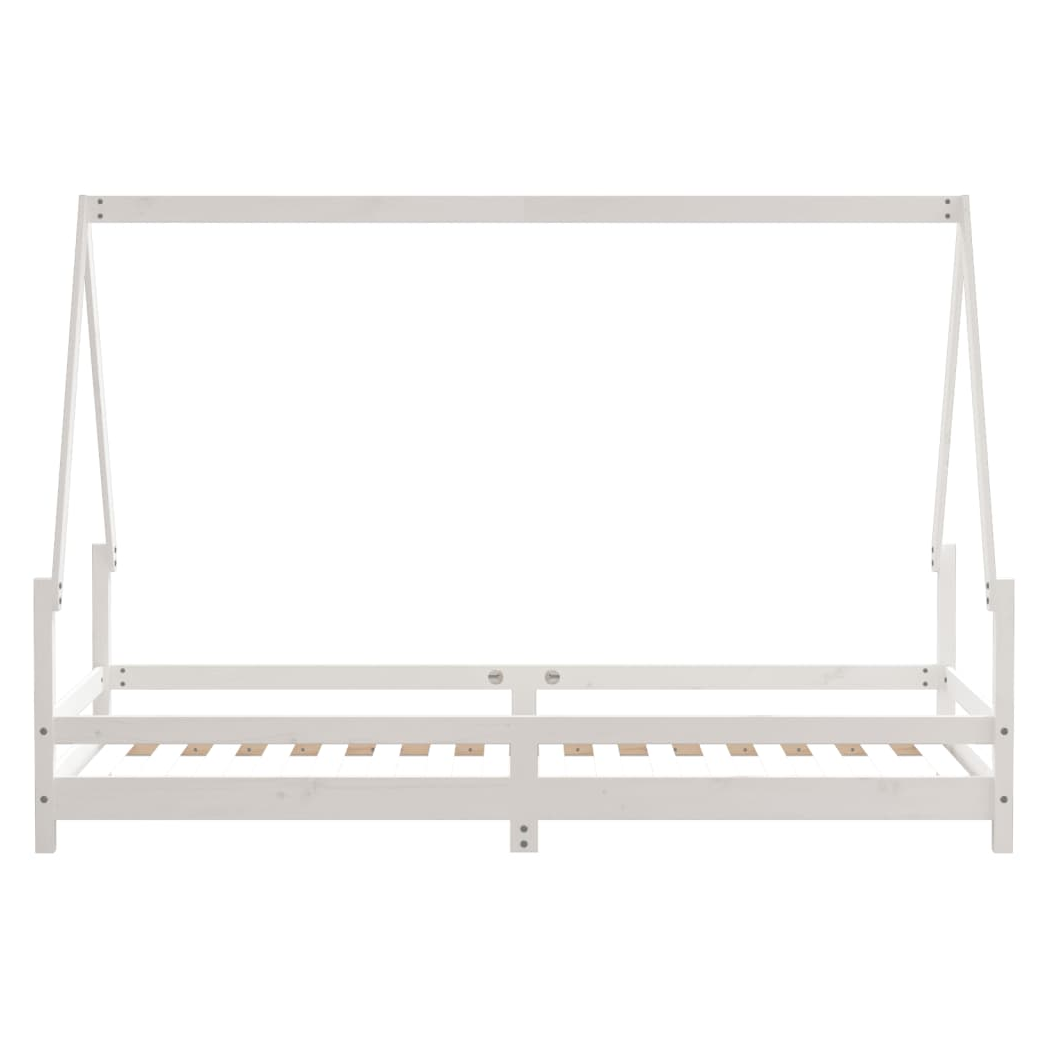 Kids Bed Frame White 80x200 cm Solid Wood Pine