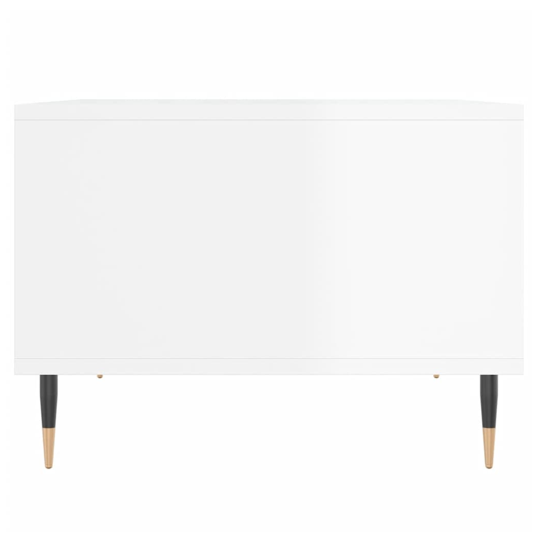Coffee Table High Gloss White 60x50x36.5 cm Engineered Wood