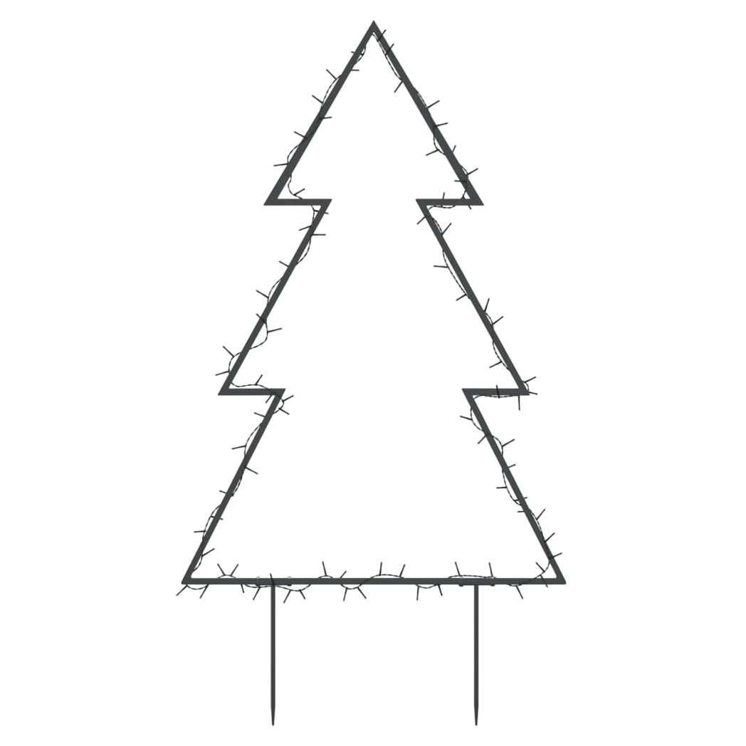 Christmas Light Decoration with Spikes Tree 80 LEDs 60 cm