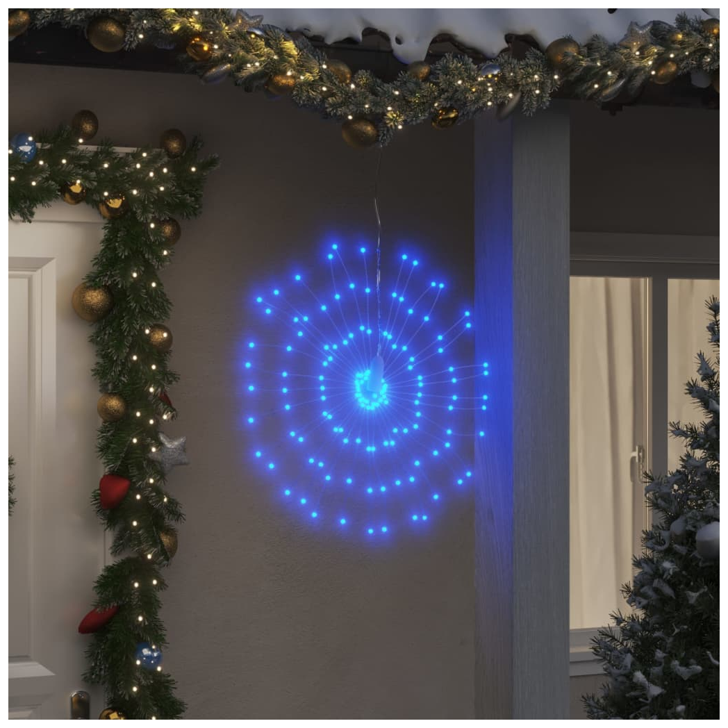 Christmas Starburst Lights 140 LEDs 2 pcs Blue 17 cm