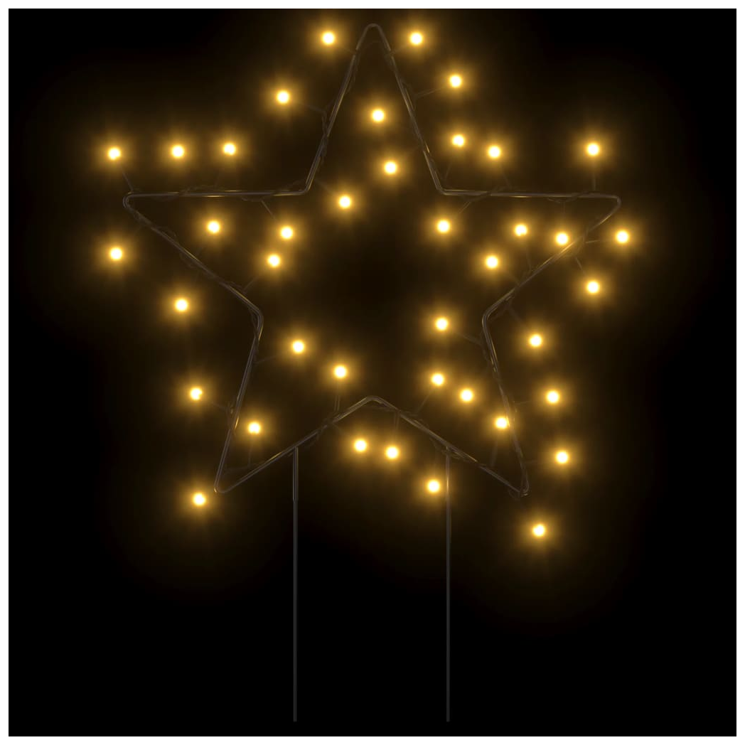Christmas Light Decorations with Spikes 3 pcs Star 50 LEDs 29 cm