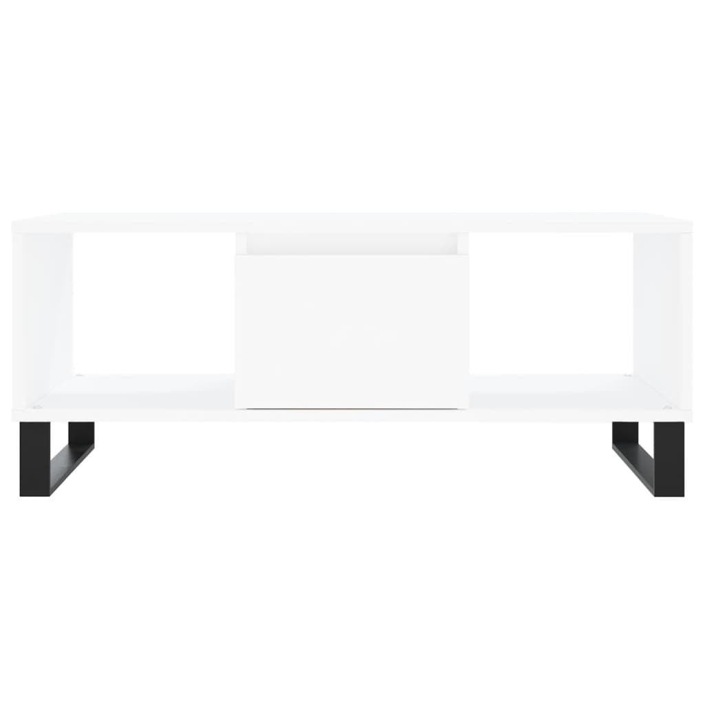 Coffee Table White 90x50x36.5 cm Engineered Wood