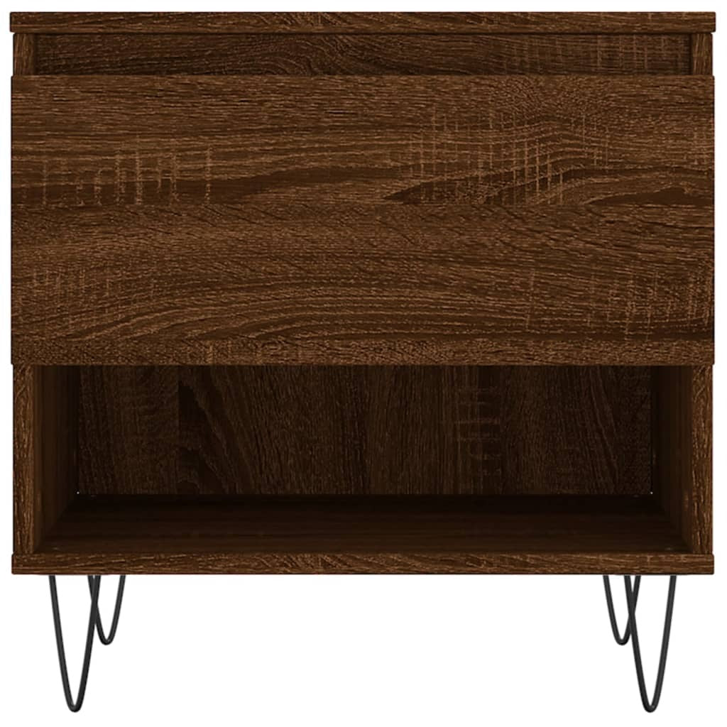 Coffee Table Brown Oak 50x46x50 cm Engineered Wood