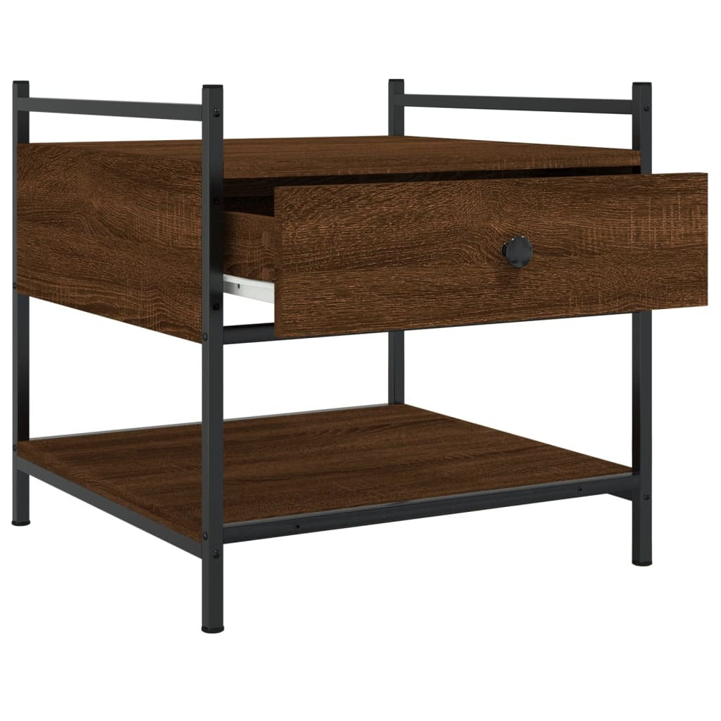 Coffee Table Brown Oak 50x50x50 cm Engineered Wood