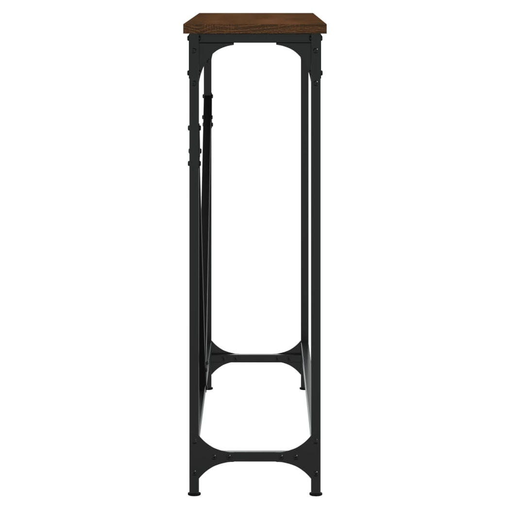 Console Table Brown Oak 102x22.5x75 cm Engineered Wood