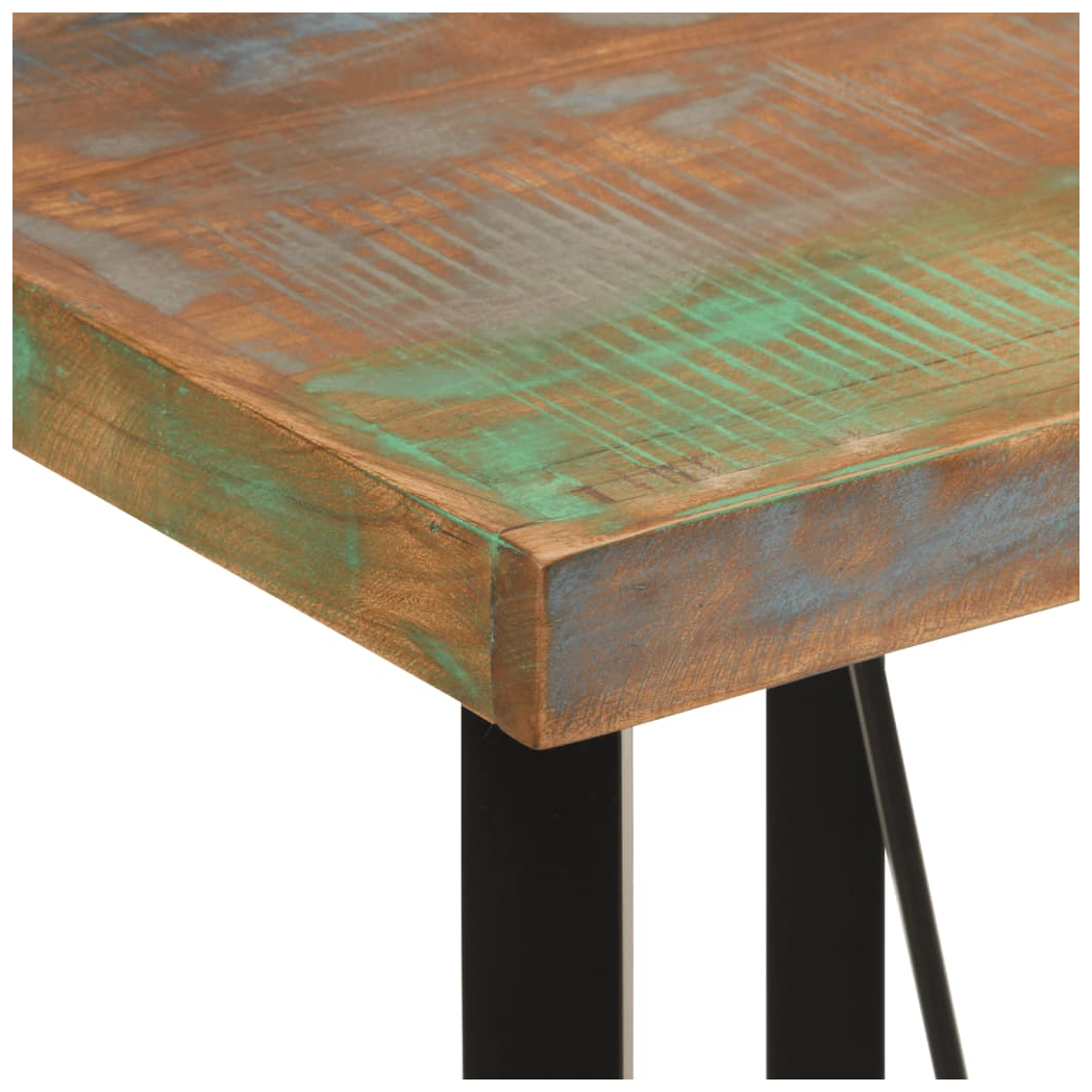 Bar Table 55x55x107 cm Solid Wood Reclaimed and Iron