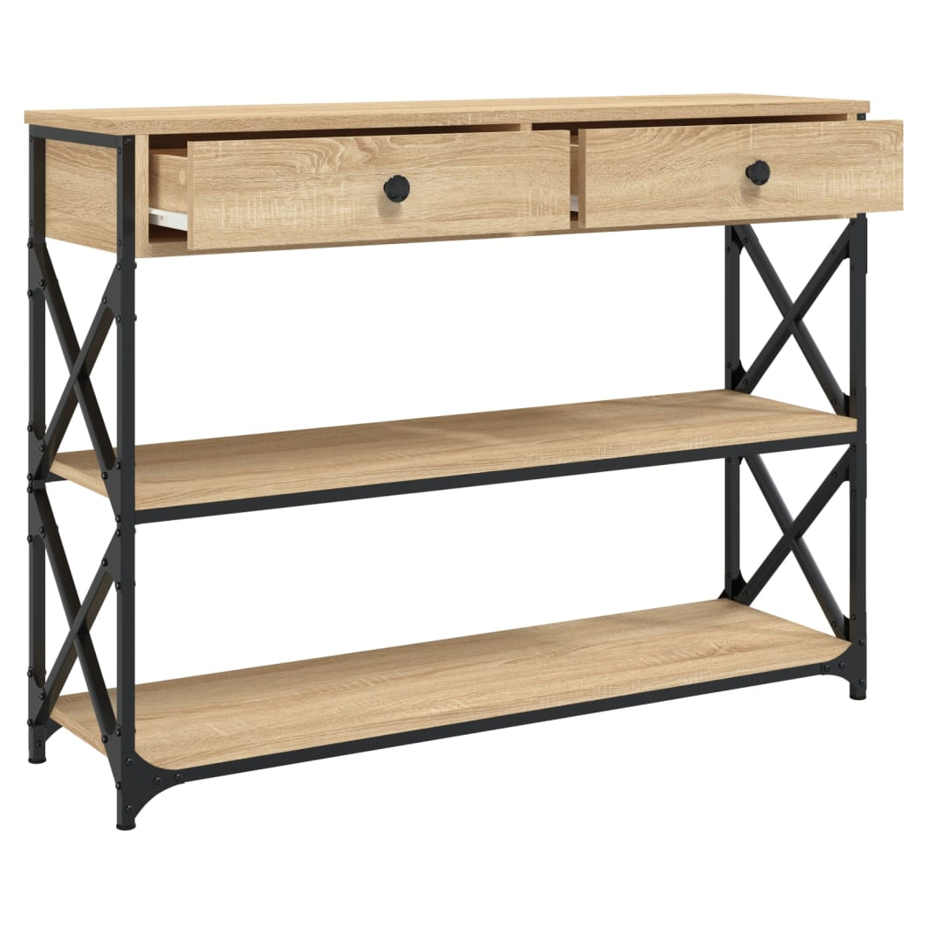 Console Table Sonoma Oak 100x28x75 cm Engineered Wood