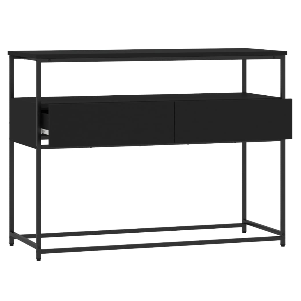 Console Table Black 100x40x75 cm Engineered Wood