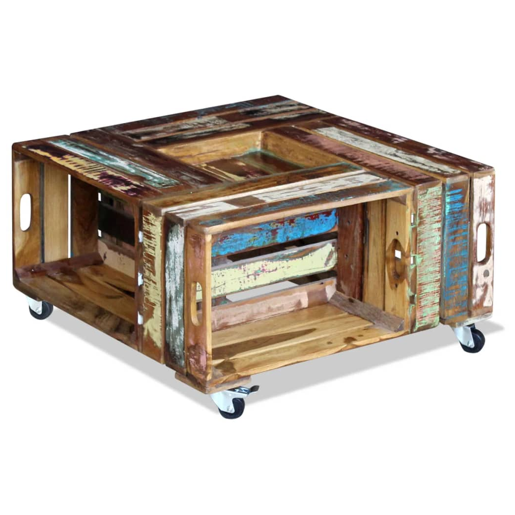 Coffee Table Solid Reclaimed Wood 70x70x35 cm