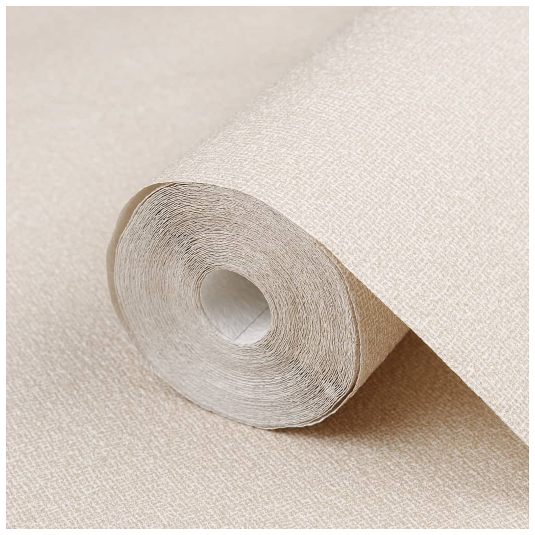 Wallpaper 3D Solid Colour Beige 10x0.53 m Non-woven