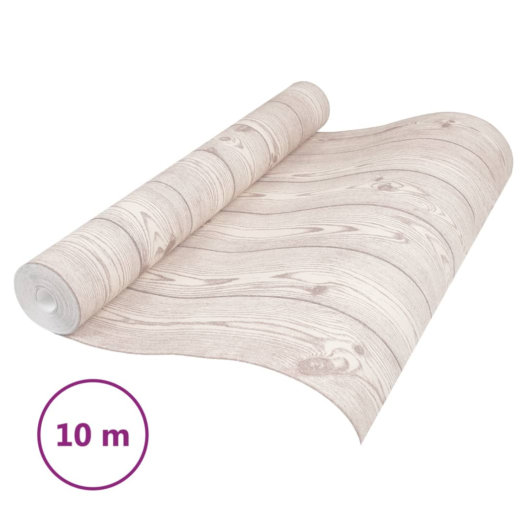 Wallpaper 3D Wood Grain Grey 10x0.53 m Non-woven