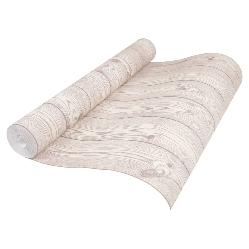 Wallpaper 3D Wood Grain Grey 10x0.53 m Non-woven