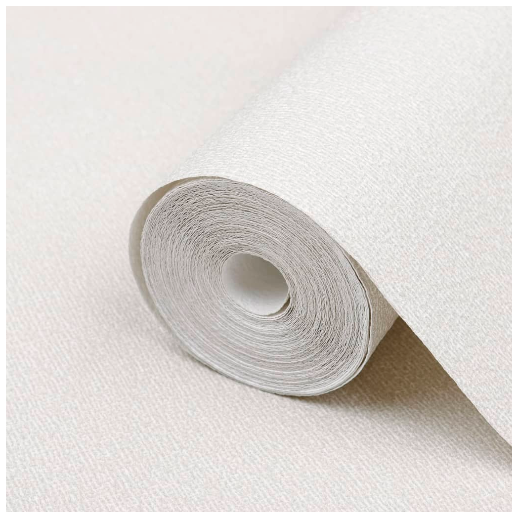 Wallpaper 3D Solid Colour White 10x0.53 m Non-woven
