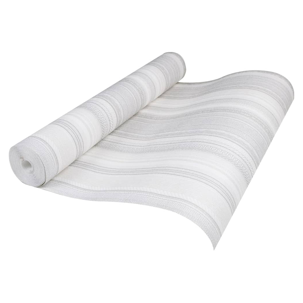 Wallpaper 3D Strip Pattern Grey 10x0.53 m Non-woven