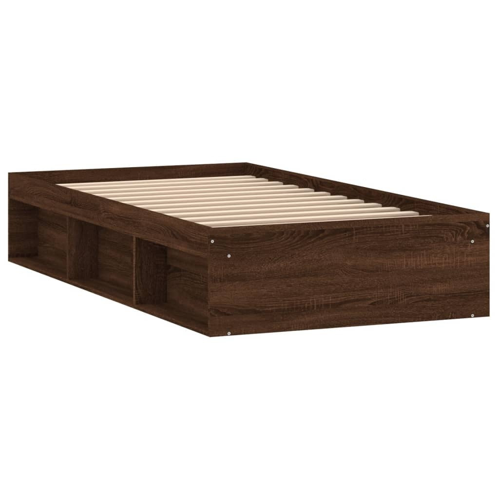 Bed Frame Brown Oak 100x200 cm