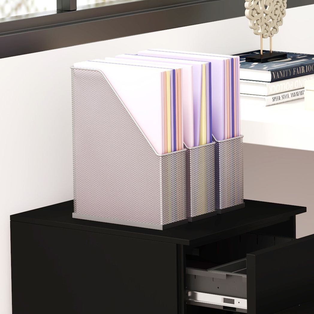 Vinsetto Steel File Cabinet with Lock Hanging Bar for Letter A4 Legal Size Black