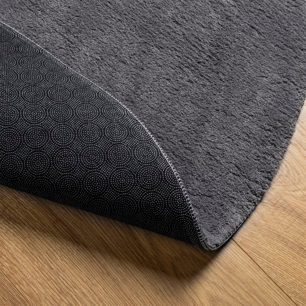Rug HUARTE Short Pile Soft and Washable Anthracite 200 cm