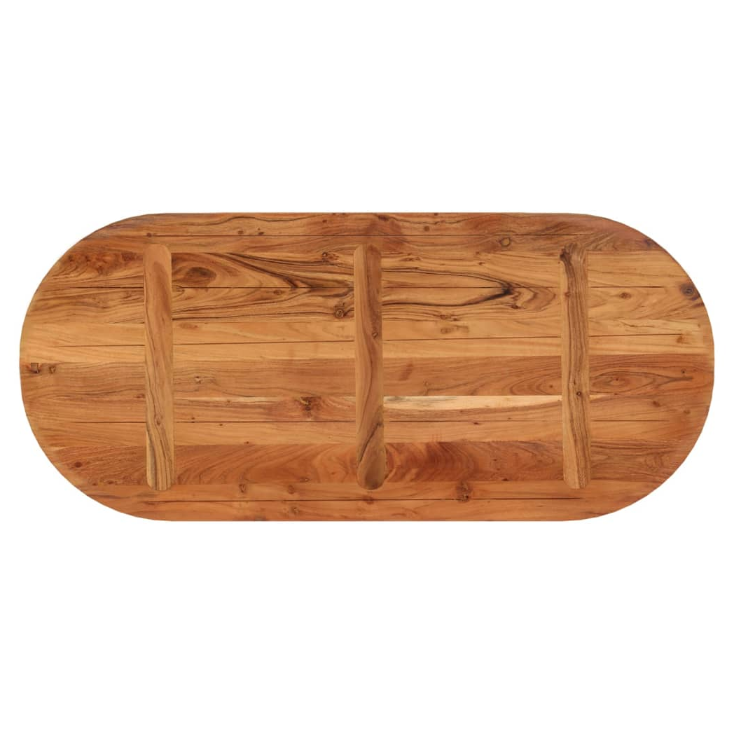 Table Top 110x50x2.5 cm Oval Solid Wood Acacia
