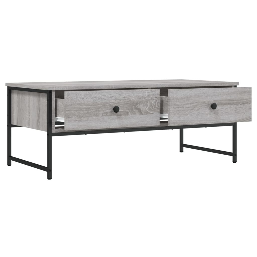 Coffee Table Grey Sonoma 101x49x39.5 cm Engineered Wood