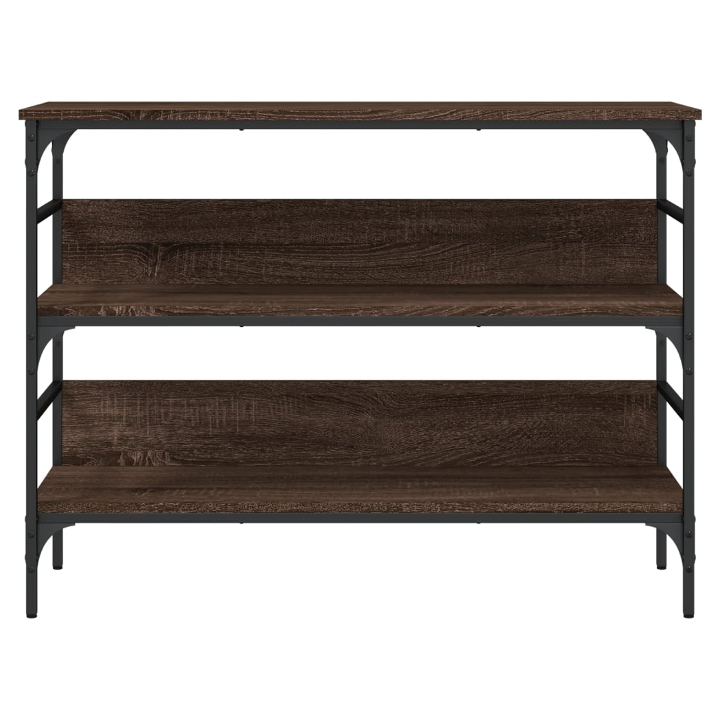 Console Table Brown Oak 100x32x75 cm Engineered Wood