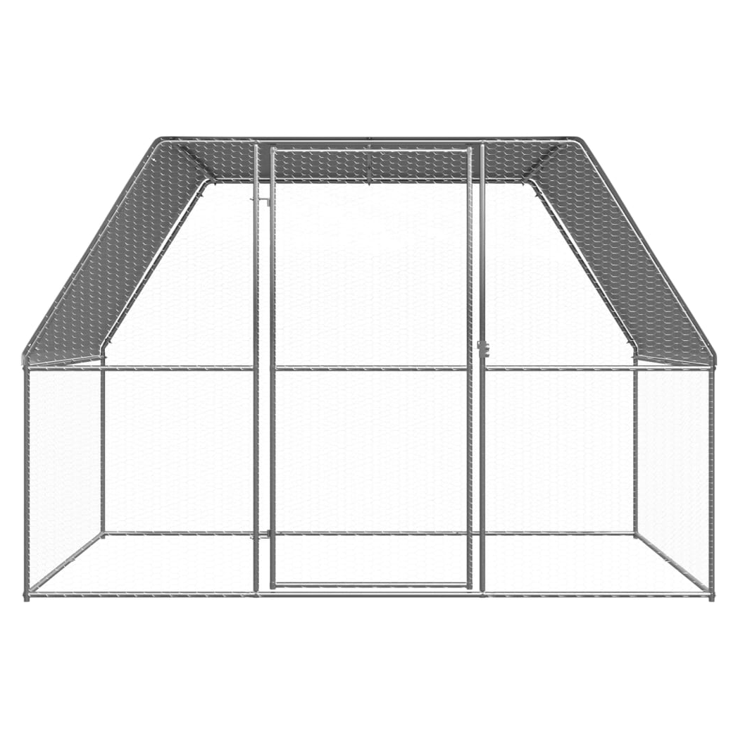 Chicken Cage Silver and Grey 3x2x2 m Galvanised Steel