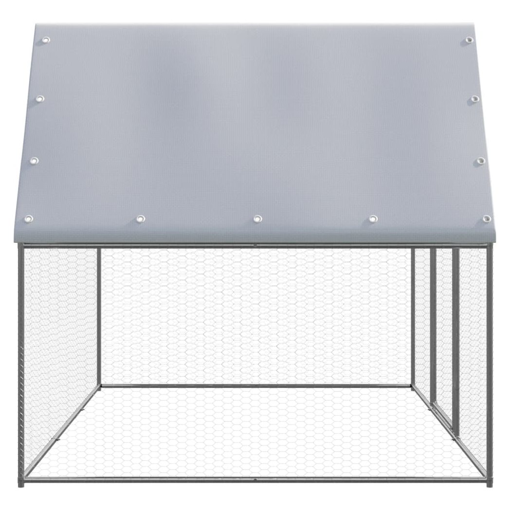 Chicken Cage Silver and Grey 3x2x2 m Galvanised Steel