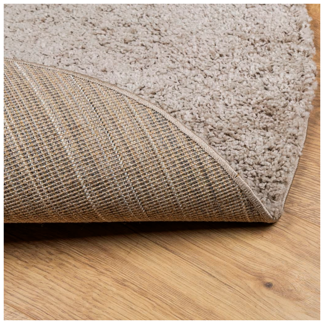 Shaggy Rug PAMPLONA High Pile Modern Beige 100 cm