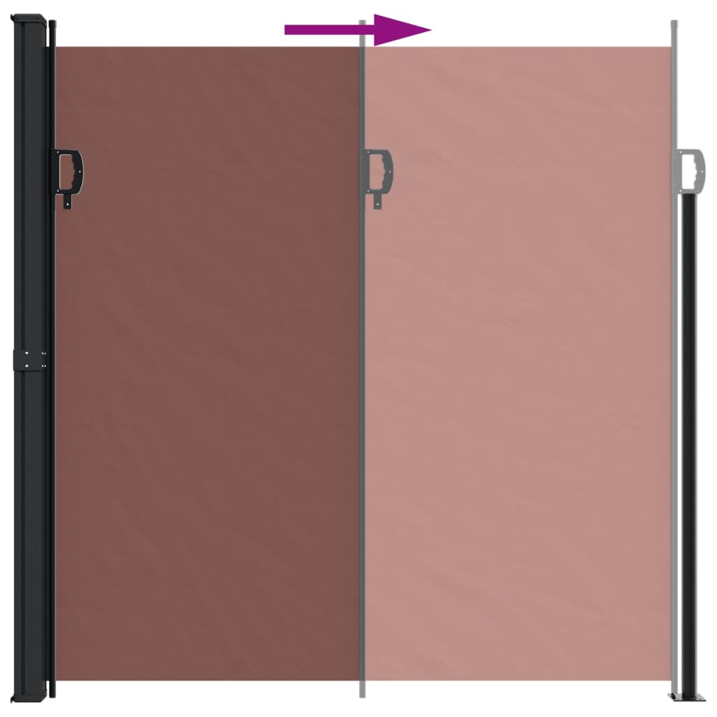 Retractable Side Awning Brown 200x300 cm