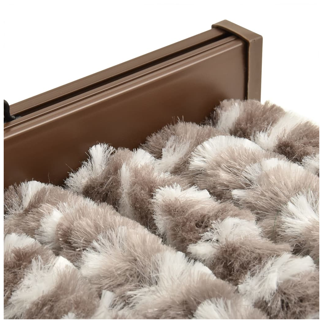 Fly Curtain Taupe and White 100x200 cm Chenille