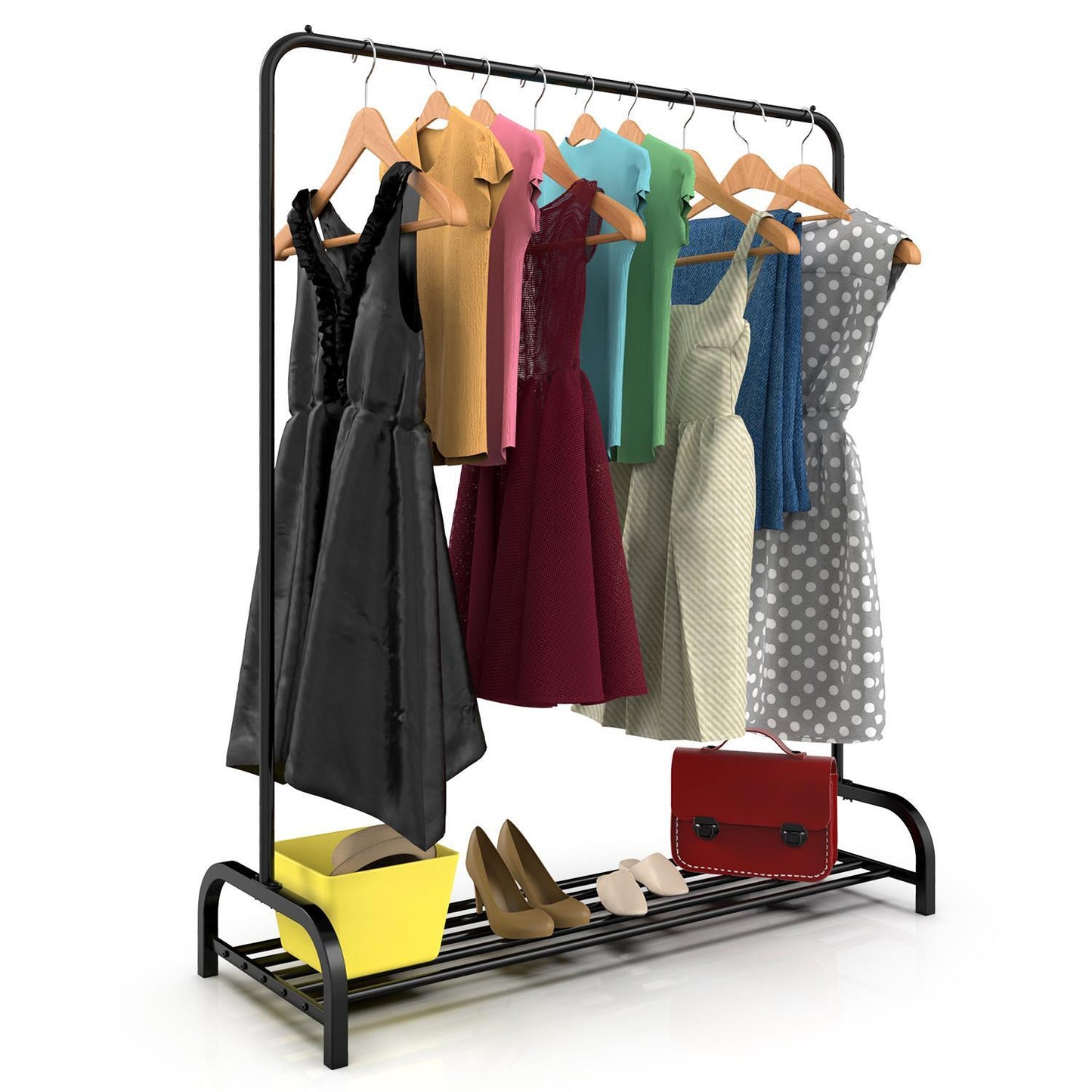 Vinsani black clothes rail 0009555