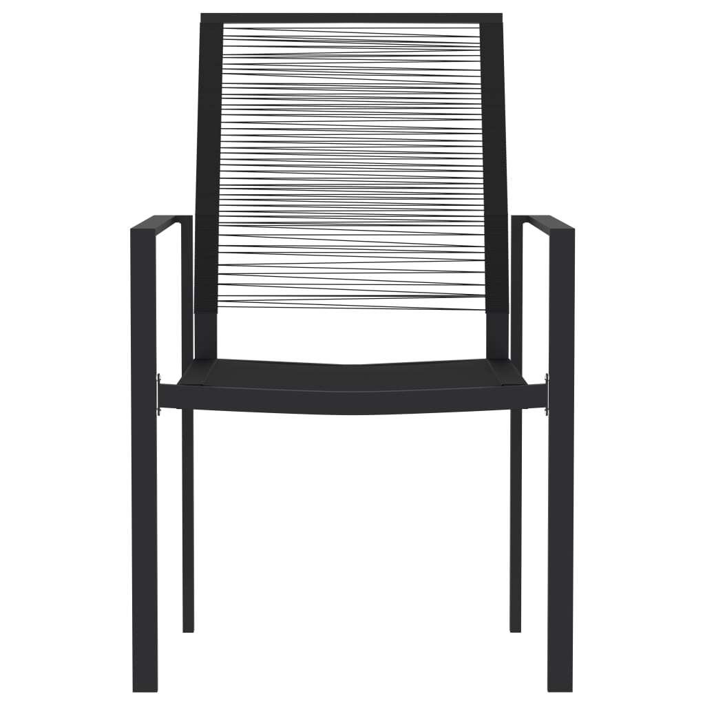 3 Piece Garden Dining Set Black