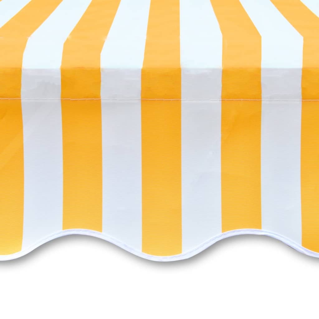 Awning Top Sunshade Canvas Orange & White 450x300 cm