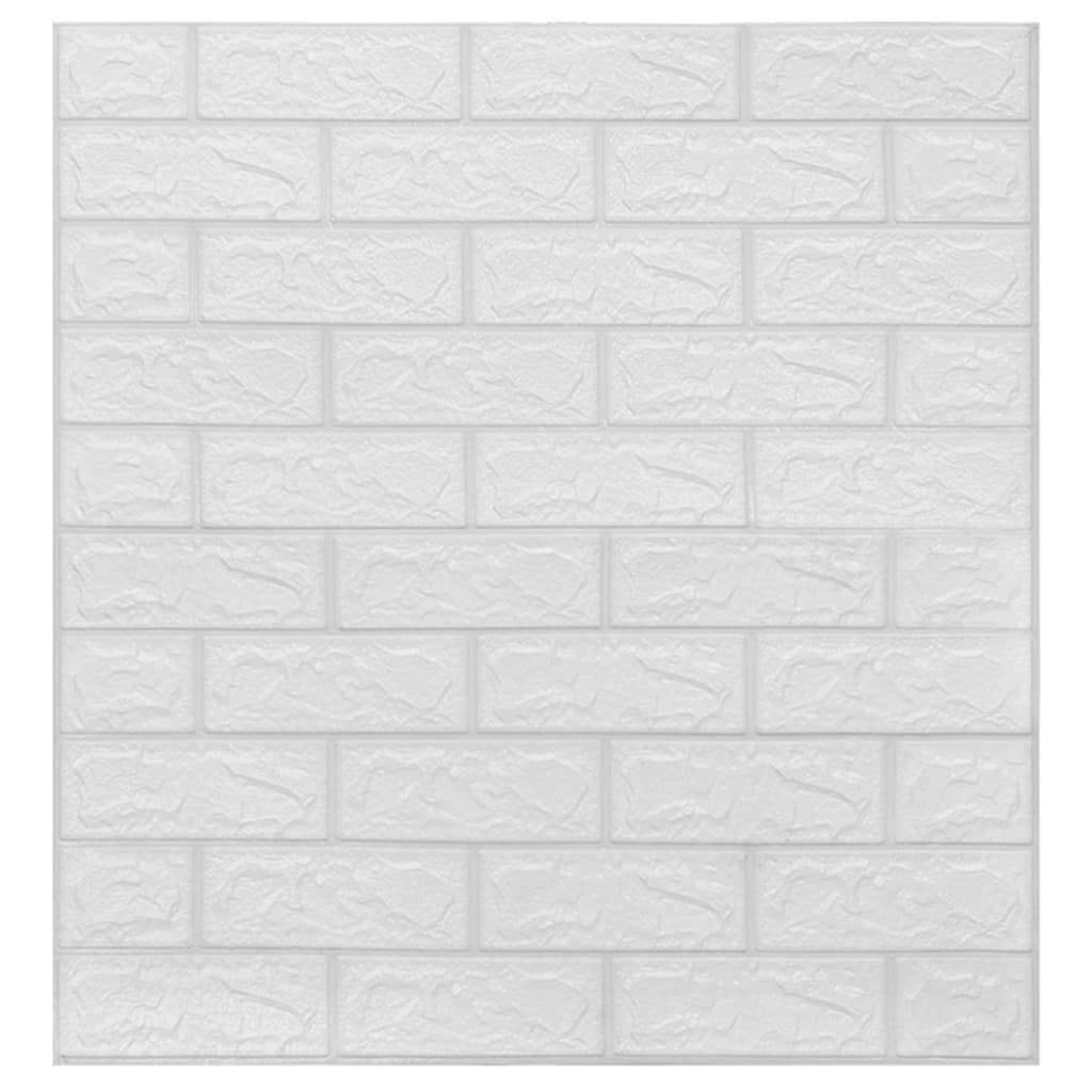3D Wallpaper Bricks Self-adhesive 20 pcs White