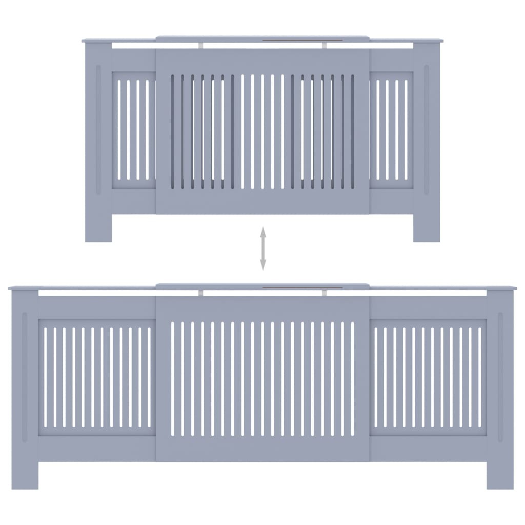 MDF Radiator Cover Grey 205 cm
