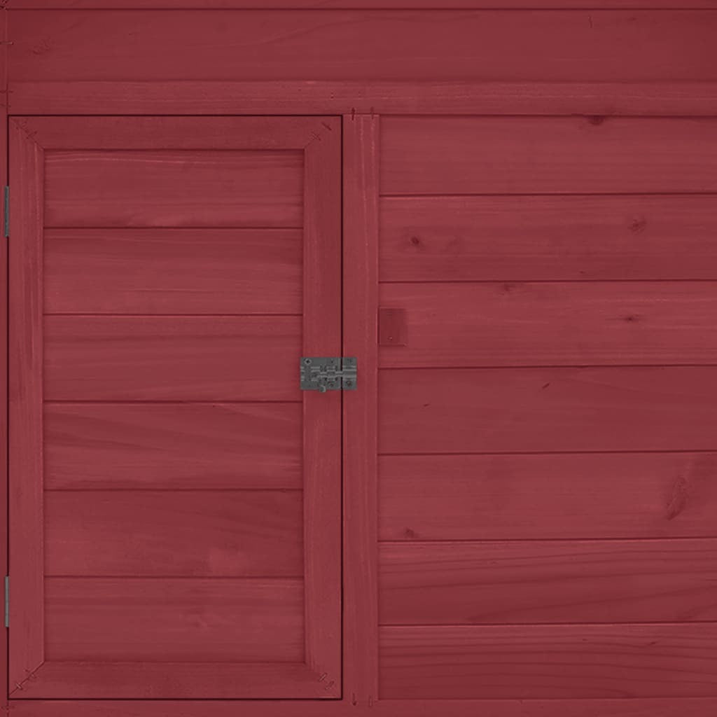 Chicken Coop Red and White 152x96x110 cm Solid Firwood