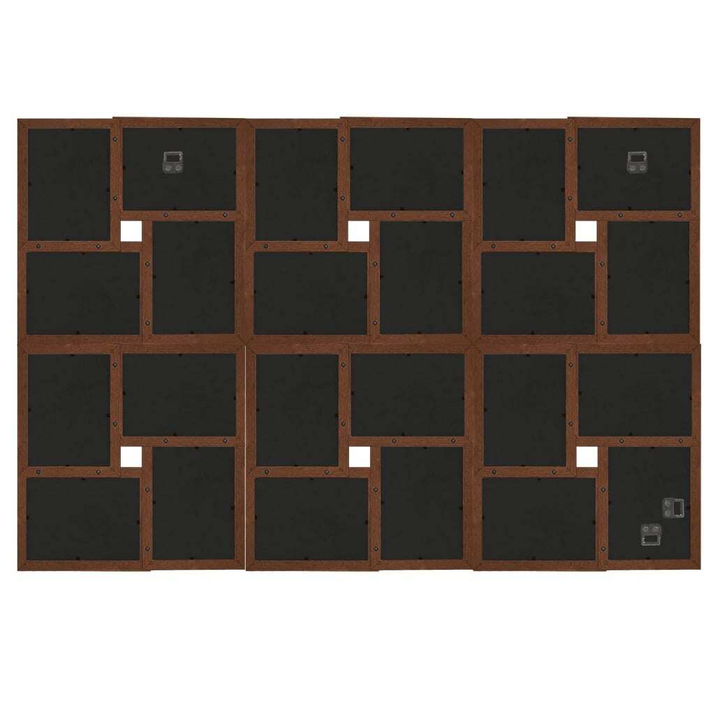 Collage Photo Frame for 24x(13x18 cm) Picture Dark Brown MDF