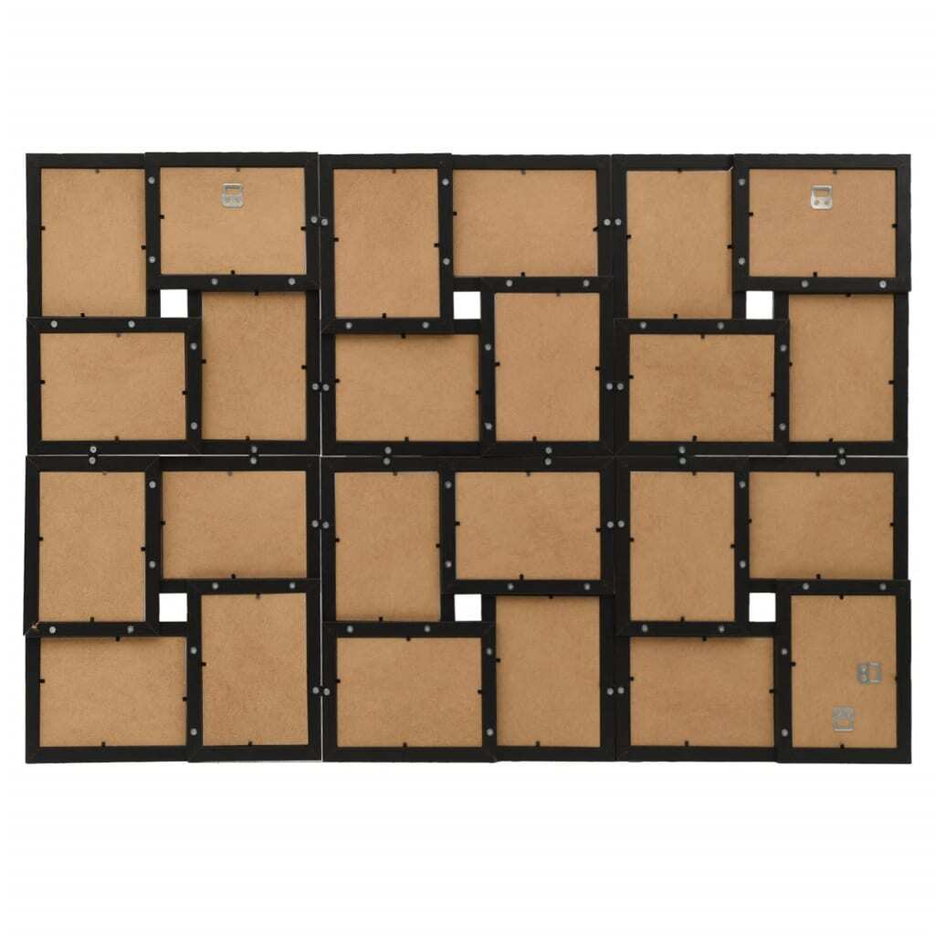 Collage Photo Frame for 24x(13x18 cm) Picture Black MDF