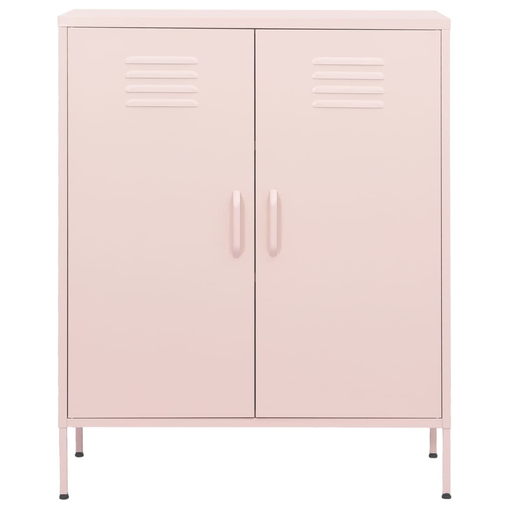 Storage Cabinet Pink 80x35x101.5 cm Steel