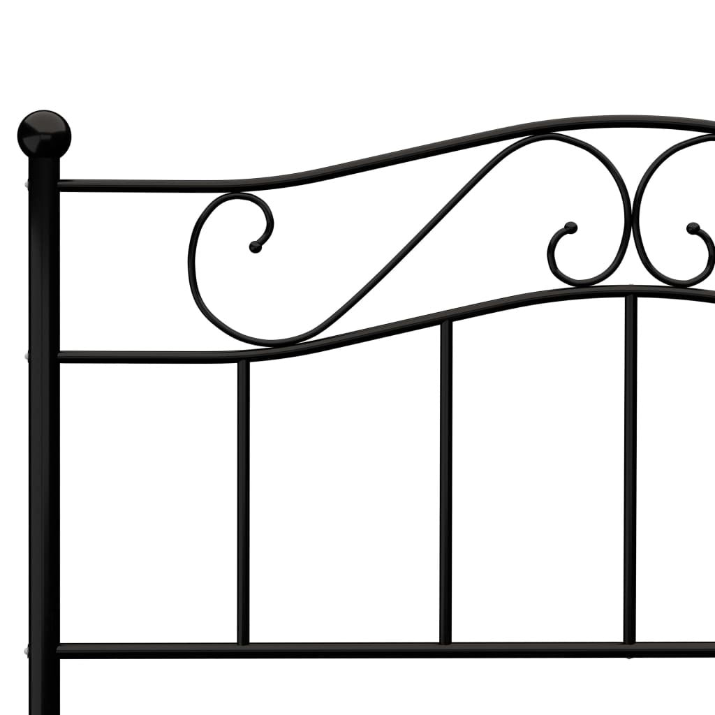 Bed Frame Black Metal 120x200 cm