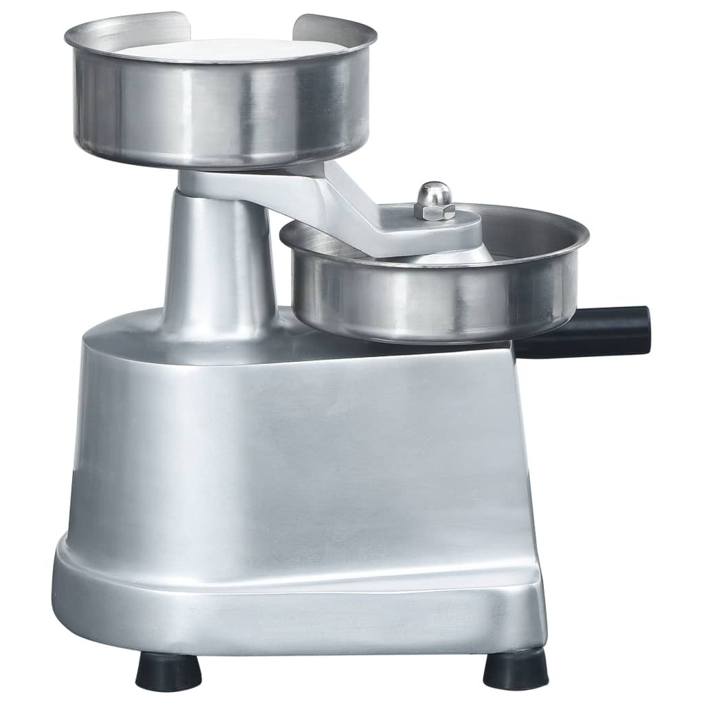 Hamburger Press Machine with 500 Patty Papers Aluminium 10 cm