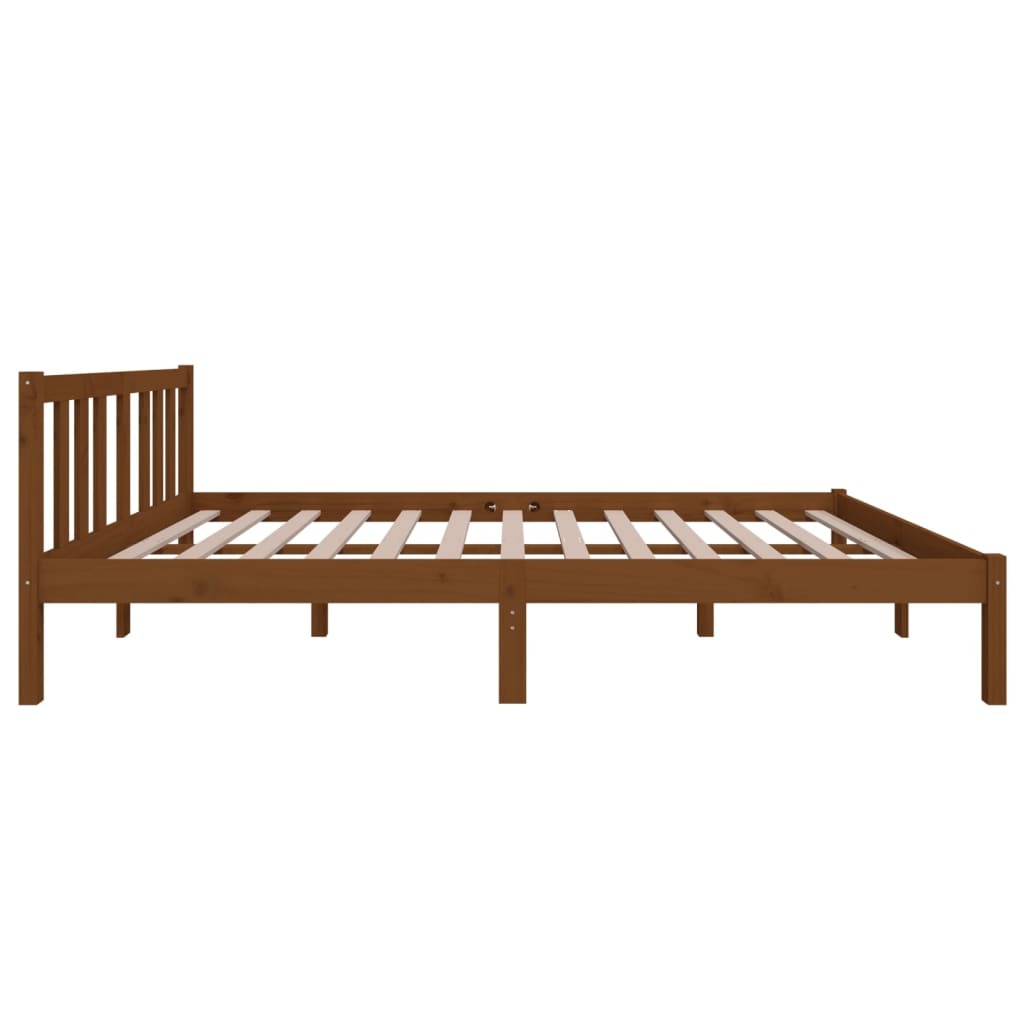 Bed Frame Honey Brown Solid Wood 120x200 cm