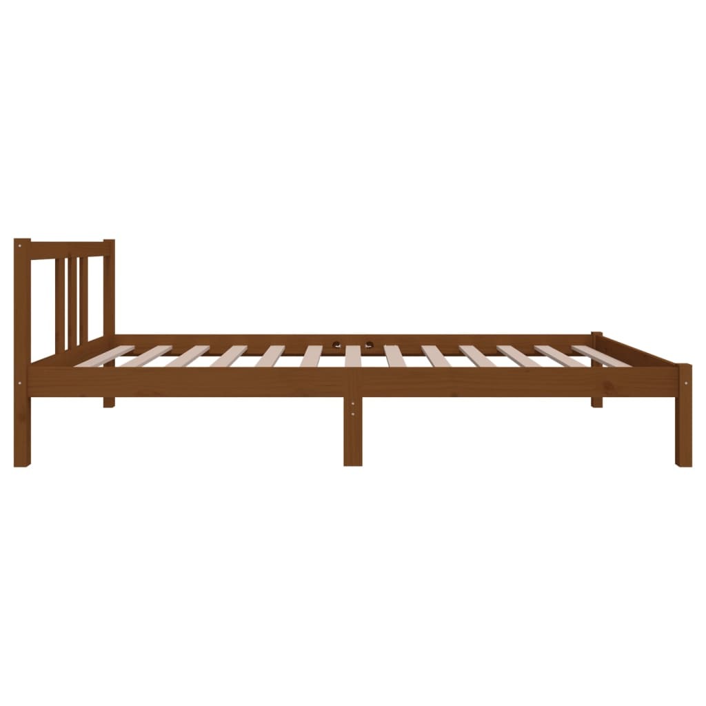 Bed Frame Honey Brown Solid Wood 90x200 cm