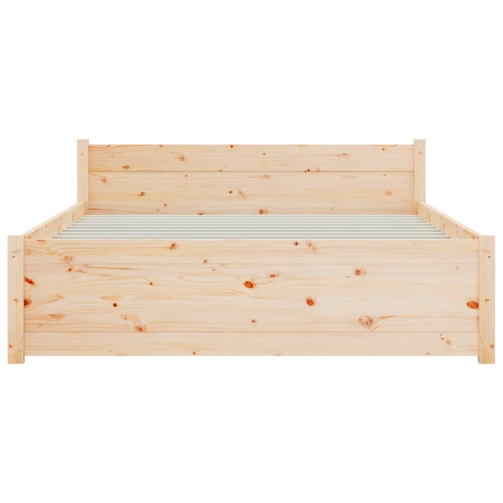 Bed Frame Solid Wood 135x190 cm 4FT6 Double