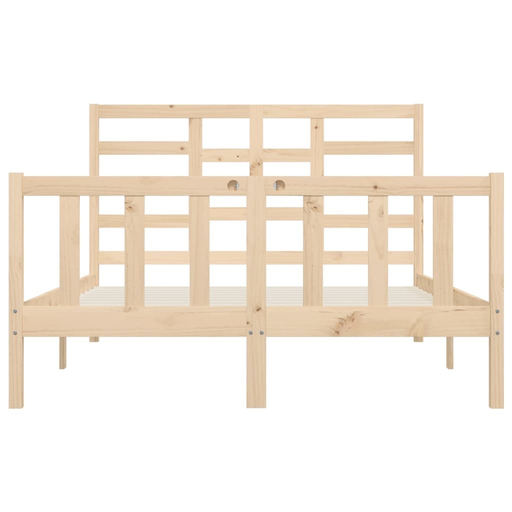 Bed Frame Solid Wood 150x200 cm King Size
