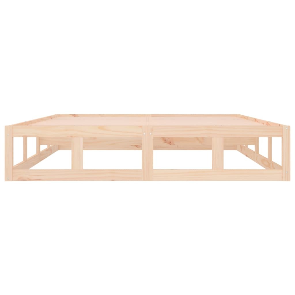 Bed Frame 140x190 cm Solid Wood