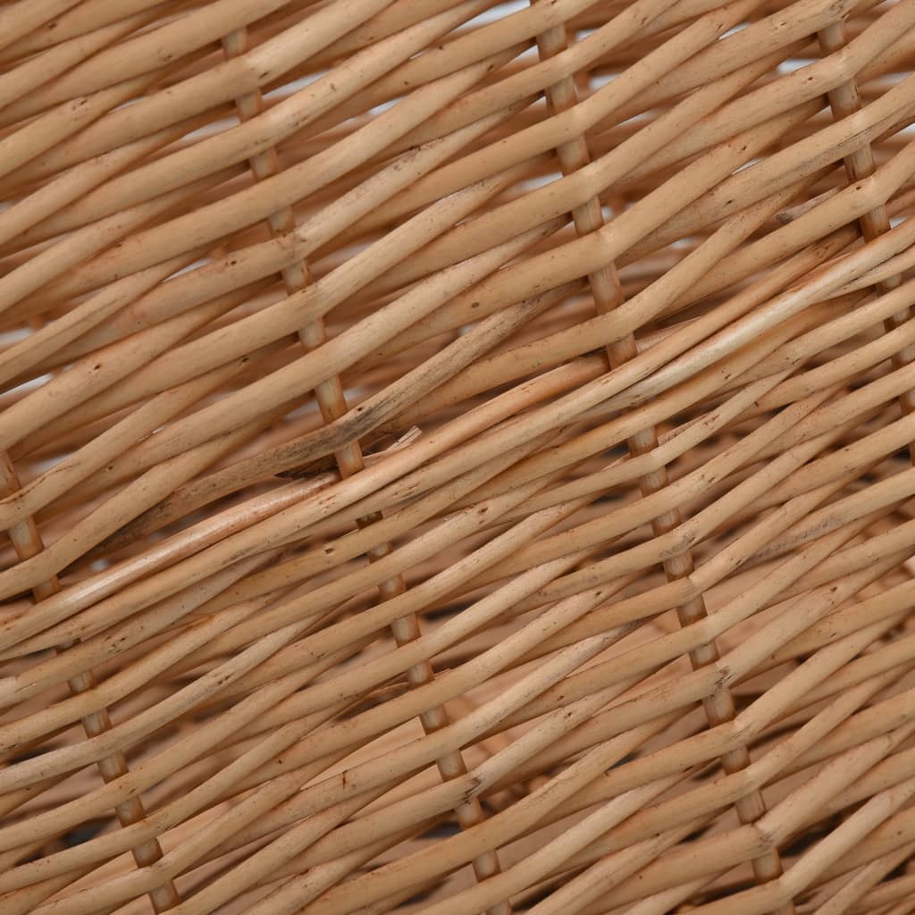 Firewood Basket with Carrying Handles 78x54x34 cm Natural Willow